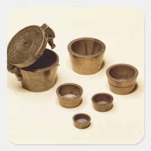 Weights used by merchants and apothecaries square sticker