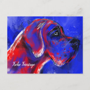 Weihnachten mit Doggen Portrait Postcard
