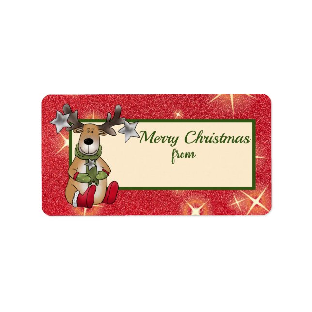 Weihnachten mit mit Elch Label (Front)