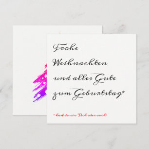 Weihnachten und Geburtstag auf Einmal Grußkarte Holiday Card