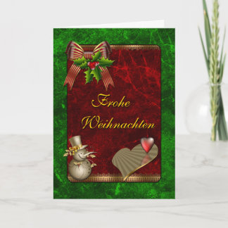 Weihnachts Design mit Schneemann und Herz Holiday Card