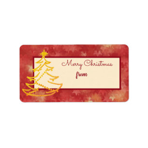 Weihnachtsbaum Adressaufkleber Label