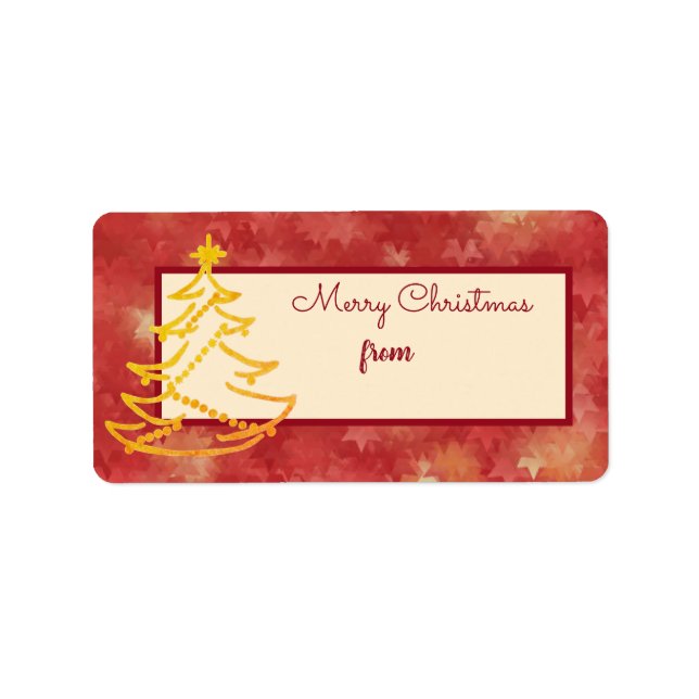Weihnachtsbaum Adressaufkleber Label (Front)