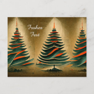 Weihnachtsbaum. Art Deco Style Postcard