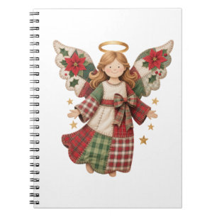 Weihnachtsengel mit goldenen Sternen Notebook