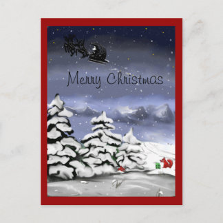 Weihnachtsgruss, Geschenk für den Fuchs Holiday Postcard