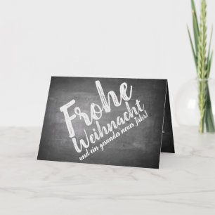 Weihnachtsgrüße auf der Kreidetafel Card