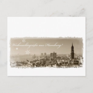 Weihnachtsgrüße aus Hamburg, Weihnachtskarte, edel Postcard