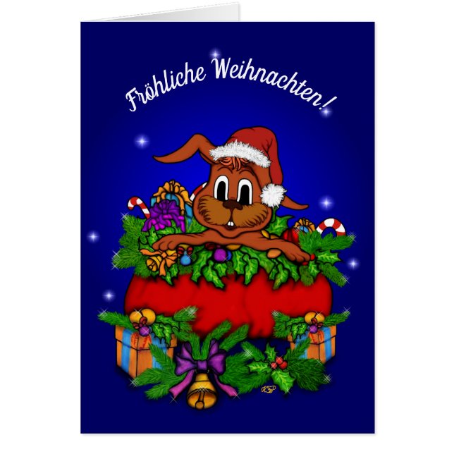 Weihnachtskaninchen, Fröhliche Weihnachten ! (Devant)