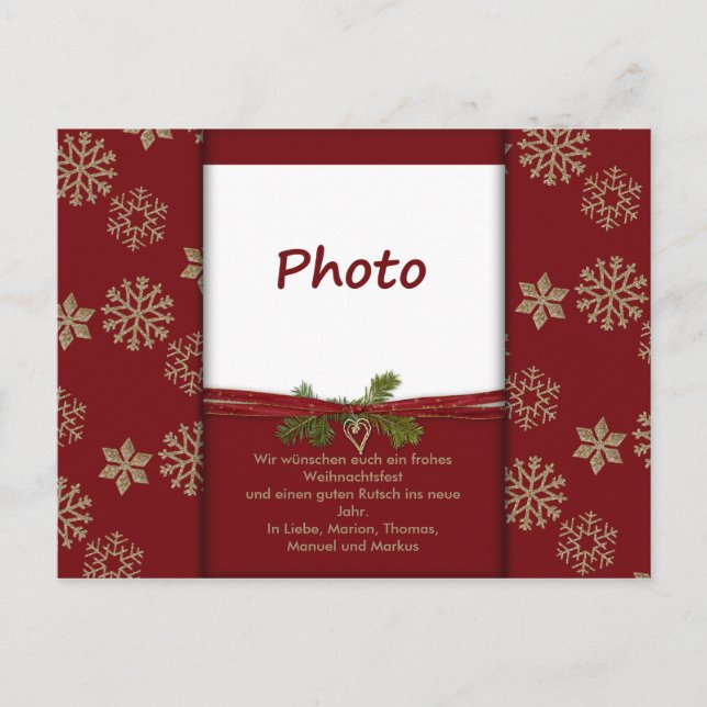Weihnachtskarte Holiday Postcard (Front)