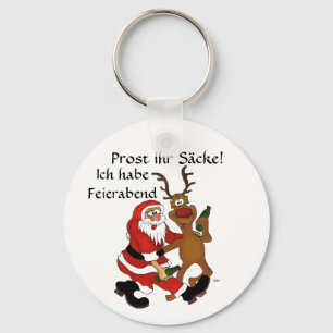 Weihnachtsmann mit Elch Keychain