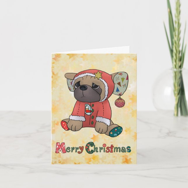 Weihnachtsmops Holiday Card (Front)