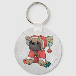 Weihnachtsmops Keychain