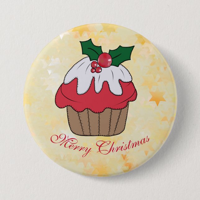 Weihnachtsmuffin  3 inch round button (Front)