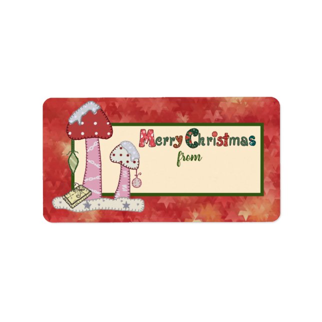 Weihnachtsstickbild Label (Front)