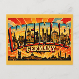 Weimar Germany Goethe Schiller Monument Postcard