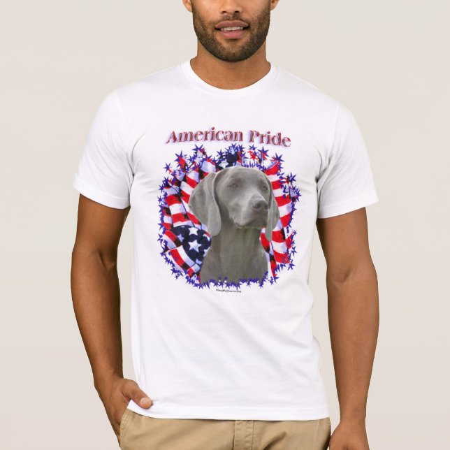 Weimaraner American Pride T-shirt (Front)