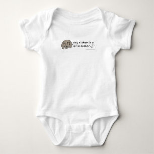 weimaraner baby bodysuit