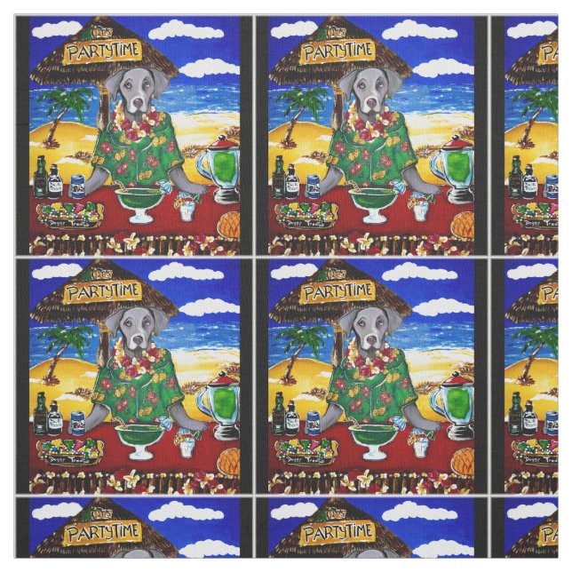 Weimaraner Bartender Fabric (Swatch)