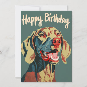 Weimaraner Birthday Holiday Card