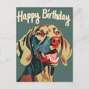 Weimaraner Birthday  Postcard