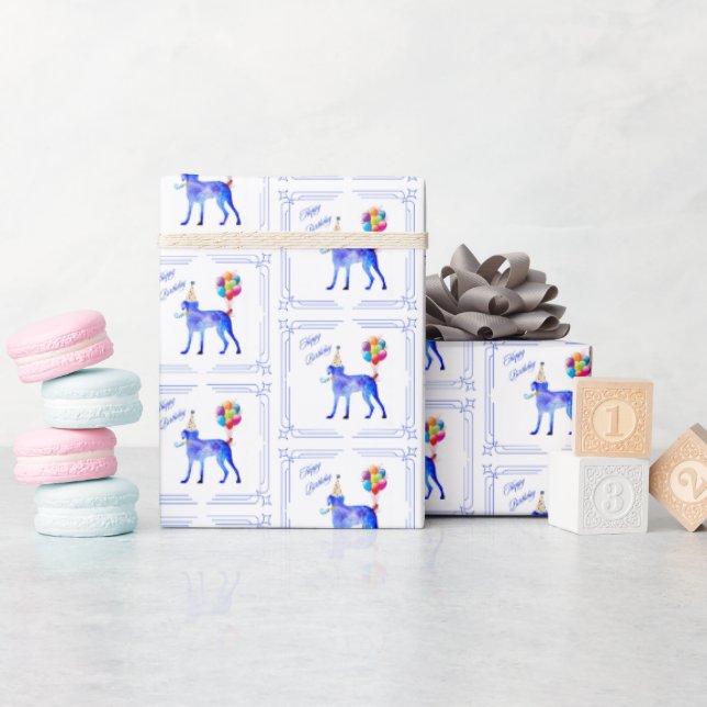 Weimaraner Birthday Wrapping Paper (Baby Shower)
