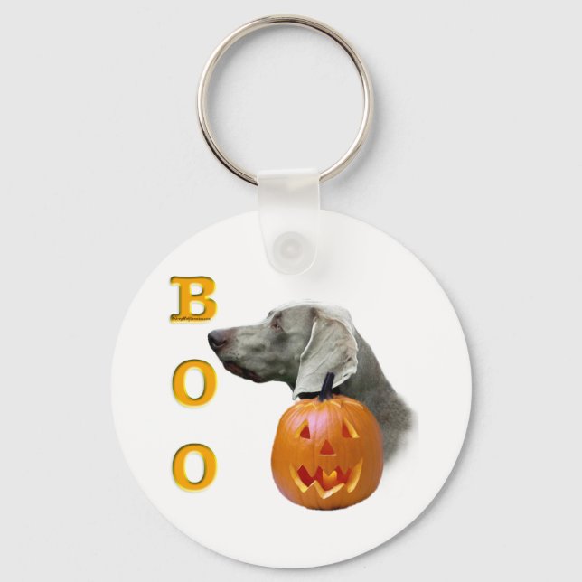 Weimaraner Boo Keychain (Front)
