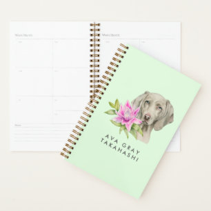 Weimaraner Chien et Lily Ajouter Votre Nom