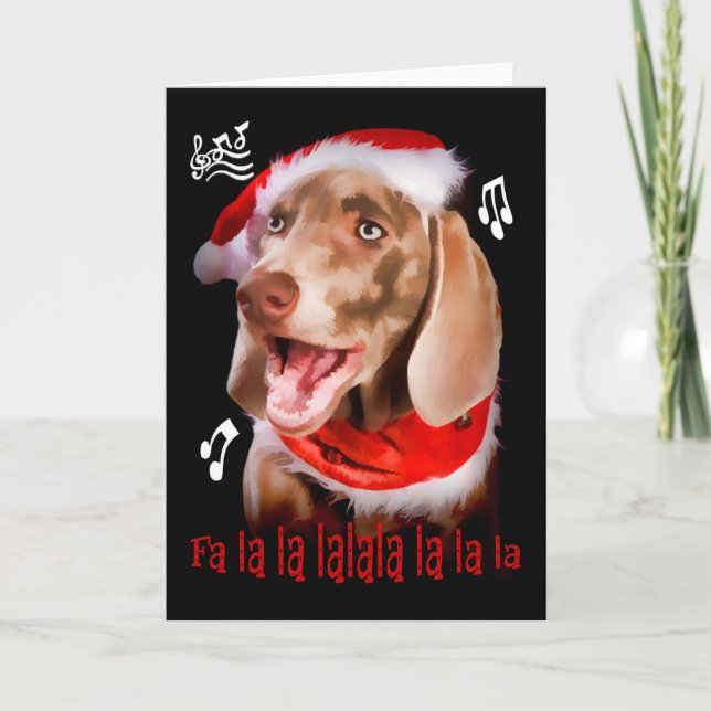 Weimaraner Christmas Card (Front)
