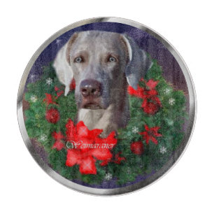 Weimaraner Christmas Cutting Board