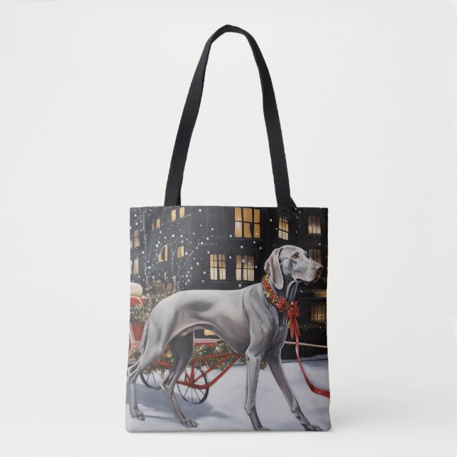 Weimaraner Christmas Festive Season Tote Bag (Front)
