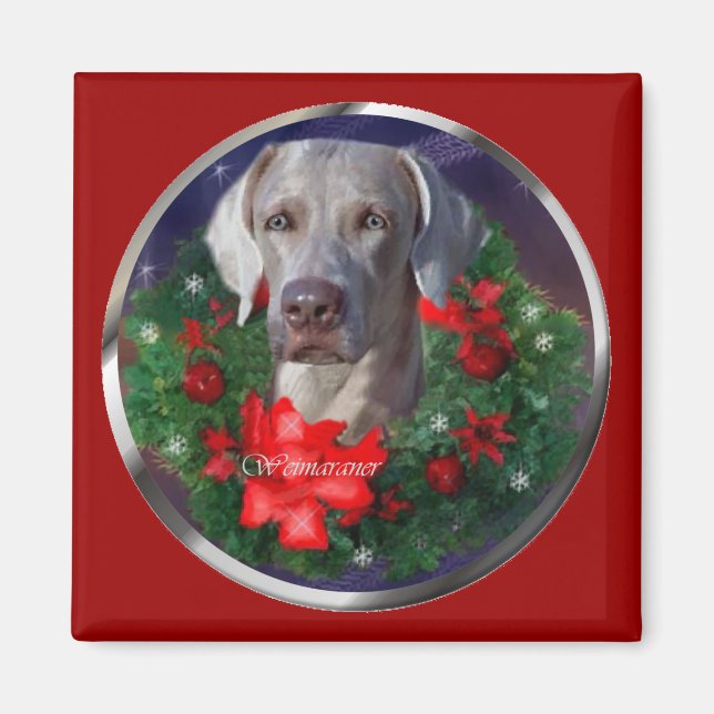 Weimaraner Christmas Gifts Magnet (Front)