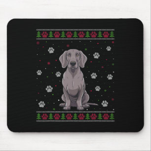 Weimaraner Christmas Sweater Xmas Pet Animal Dog L Mouse Pad