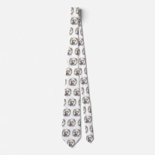 Weimaraner Christmas Wreath Festive Pup  Tie
