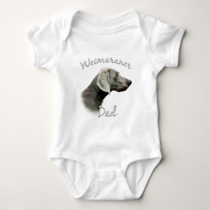 Weimaraner Dad 2 Baby Bodysuit