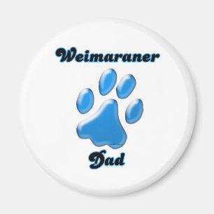 Weimaraner Dad blue Pawprint - Magnet