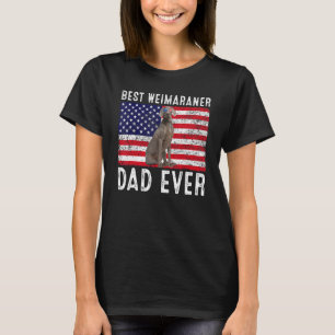 Weimaraner Dad Usa American Flag Weimaraner Dog  O T-Shirt