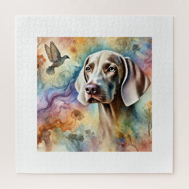Weimaraner Dog 200624AREF211 - Watercolor Jigsaw Puzzle (Vertical)