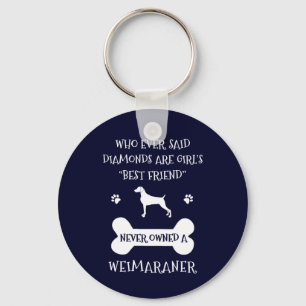 Weimaraner dog best friend keychain