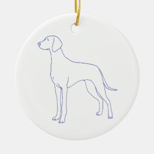 Weimaraner dog breed ceramic ornament