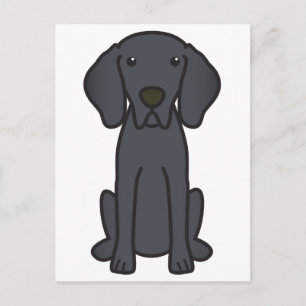 Weimaraner Dog Cartoon Postcard