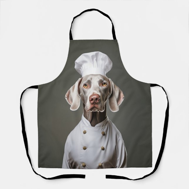 Weimaraner Dog Chef Apron (Front)