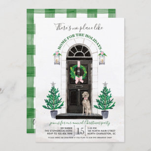 Weimaraner Dog Home For the Holidays Party Invitation