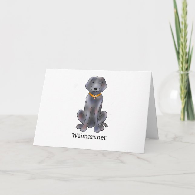 Weimaraner Dog l Holiday Card (Front)