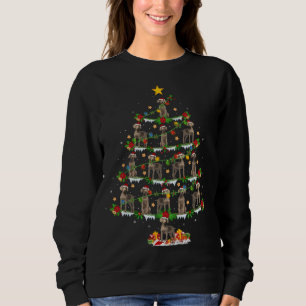 Weimaraner Dog Lover Xmas Lighting Weimaraner Chri Sweatshirt
