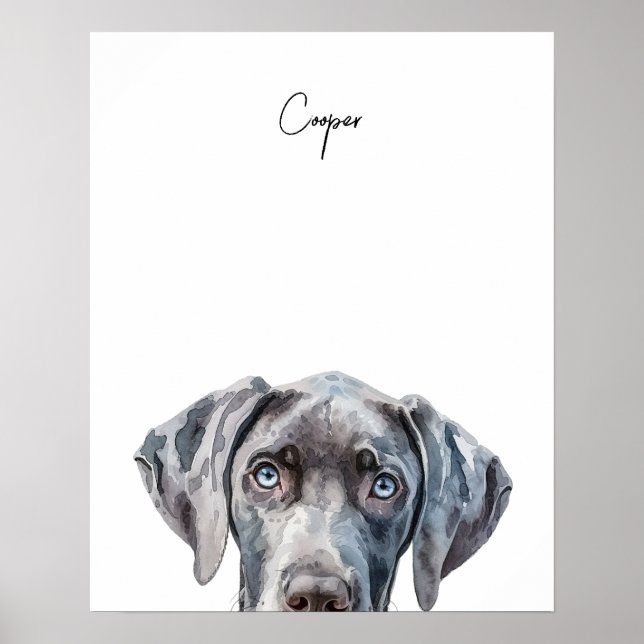 Weimaraner Dog Personalized Print (Front)