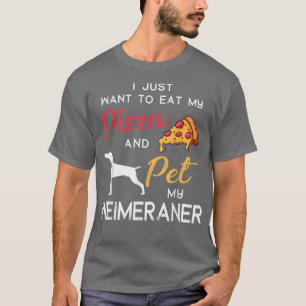 Weimaraner Dog Pizza Lover Owner Christmas Birthda T-Shirt