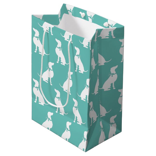 Weimaraner Dog Puppy Medium Gift Bag (Front Angled)