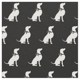 Weimaraner Dog Silhouette Pet Fabric