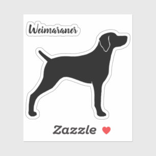 Weimaraner Dog Silhouette Weim Vinyl Sticker